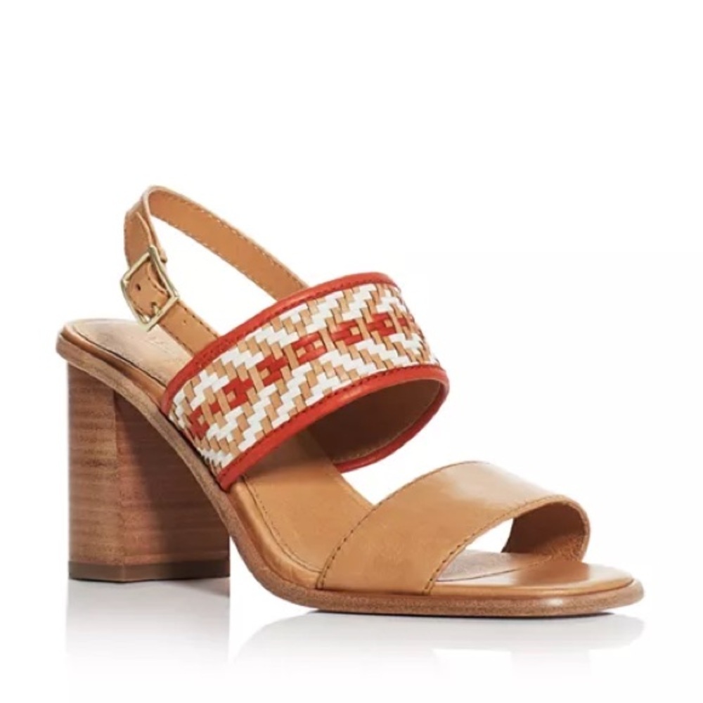 NIB FRYE Women's Amy Woven Block Heel Sandals - Size 11M